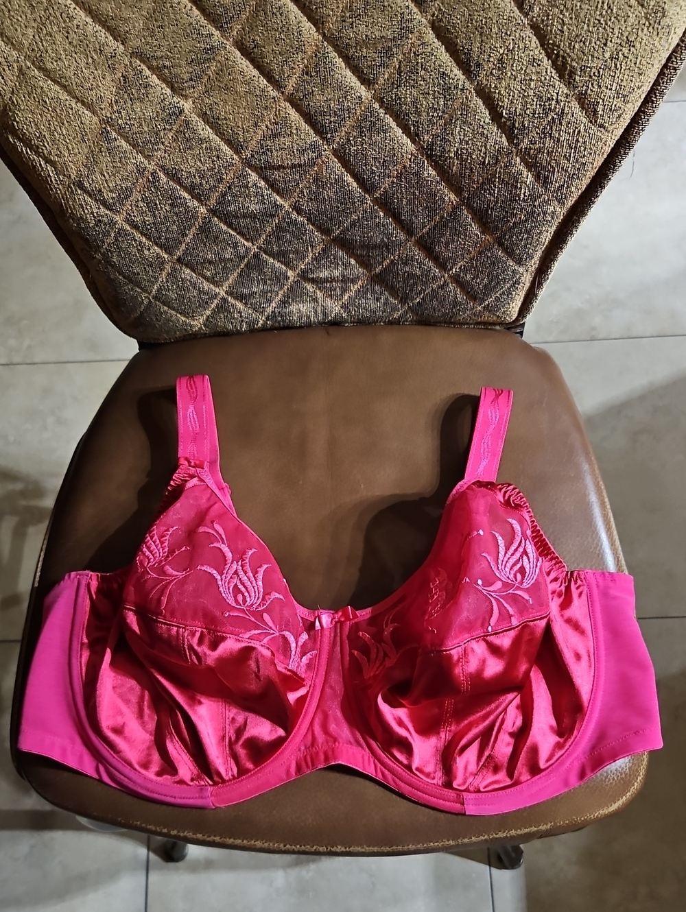 Elomi Caitlyn Side Support Full Coverage T-Shirt Unlined Underwire Pink Lace Bra